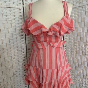 Buddy Love Pink and White Striped Mini Dress